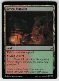 Savage Mansion Foil L Marvel's Spider-Man 183 MTG - Image 1