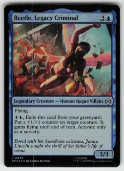 Beetle, Legacy Criminal Foil C Marvel's Spider-Man 26 MTG - Image 1