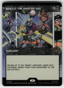 Behold the Sinister Six! (Borderless) Foil M Marvel's Spider-Man 221 MTG - Image 1