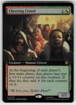 Cheering Crowd (Extended Art) Foil R Marvel's Spider-Man 270 MTG - Image 1