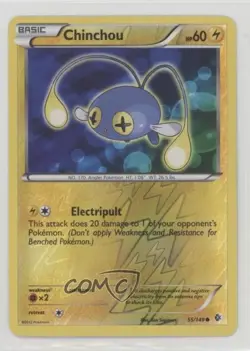 Chinchou Reverse Foil Pokemon Black & White Boundaries Crossed #55 - Image 1