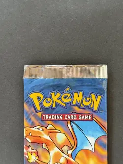 EMPTY Pokemon TCG 4th Print Base Set Booster Pack Charizard Artwork WOTC Clean - Image 5