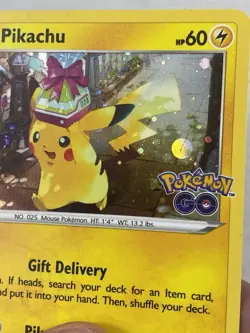 Pikachu Cosmos Holo Promo Pokemon Go Pokemon TCG SWSH234 Swirl NM - Image 3