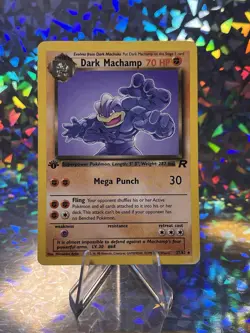 Pokemon TCG - Dark Machamp 27/82 Non-Holo 1st Edition Team Rocket Card LP - Image 1