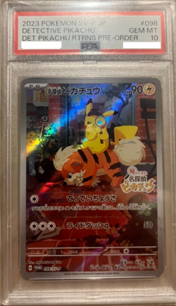 Pokemon Card Detective Pikachu 098/SV-P Nintendo Switch Promo Japanese JP PSA10 - Image 1