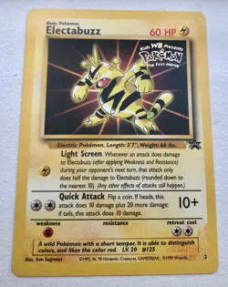 1995 Pokemon Game WB Gold Stamp Black Star Promo Electabuzz Card (Mint Cond.) - Image 1