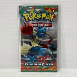 XY Furious Fists Lucario Sealed Pokemon Card Booster Pack - Image 1