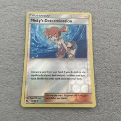Pokemon Card Misty's Determination Hidden Fates Reverse Holo 62/68 - Image 1