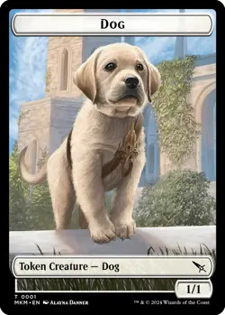 Dog Token - 1 / English / Near Mint MTG - Image 1