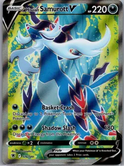 Hisuian Samurott V 176/189 Full Art - Astral Radiance - Pokemon Card - NM - Image 1