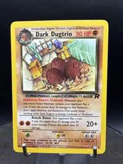 Dark Dugtrio 23/82 Team Rocket Regular Rare Pokemon TCG - Image 1