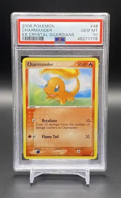 2006 POKEMON EX CRYSTAL GUARDIANS #48 CHARMANDER PSA 10 - Image 1