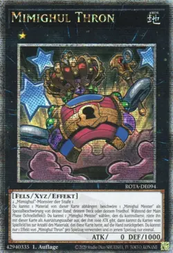 yugioh Mimighul Thron ROTA-DE094 Quarter Century Secret Rare DEUTSCH - Image 1