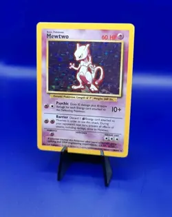 Mewtwo 10/102 Base Set Holo Rare Pokemon Card Nintendo Pokemon TCG WOTC 1999 NM - Image 3