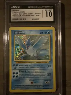 CGC 10 GEM MINT Articuno 009/034 HOLO RARE Classic Pokemon Card 2023 - Image 1