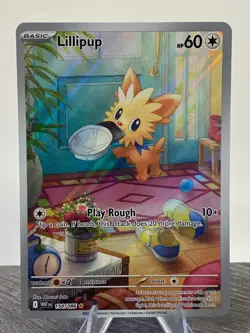Pokemon TCG Lillipup 154/086 (OC) White Flare Holo Card Rare Illustration NM/M - Image 1