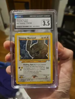 Shining Noctowl Pokemon Card Neo Destiny 110/105 CGC 3.5 Grade - Image 1