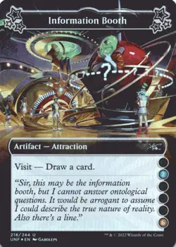 MTG Information Booth (2-6) Foil NM Unfinity Magic 218 - Image 1