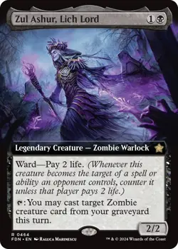Foil - Zul Ashur, Lich Lord (Extended Art) - 464 / NM / English MTG - Image 1