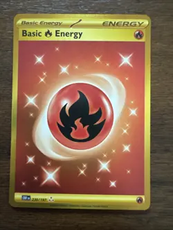 Pokemon Fire Energy 230/197 Gold Hyper Rare Obsidian Flames Scarlet & Violet NM - Image 1