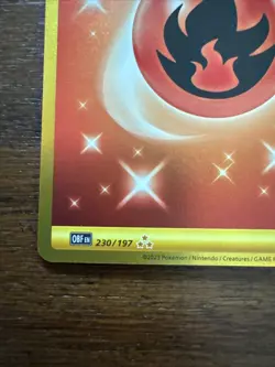 Pokemon Fire Energy 230/197 Gold Hyper Rare Obsidian Flames Scarlet & Violet NM - Image 4