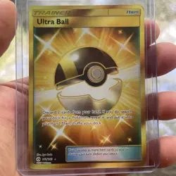 Pokemon TCG Ultra Ball Secret Rare Card 161/149 Sun & Moon Base Set - Image 1