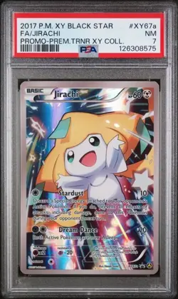 PSA 7 Pokemon Jirachi XY67a XY Collection Alternate Art Full Art Holo Promo - Image 1