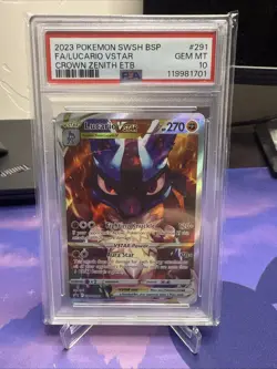 PSA 10 Gem Mint Lucario VSTAR SWSH291 Pokemon TCG Sword & Shield Promo Holo - Image 1