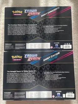 Pokemon Crown Zenith Shiny Zacian & Zamazenta Premium Figure Collection Sealed - Image 2