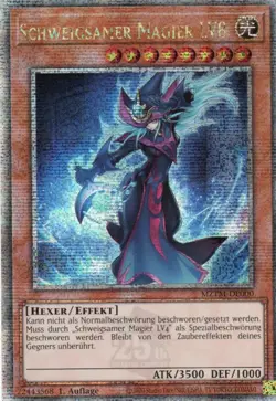 yugioh Schweigsamer Magier LV8 MZTM-DE000 Quarter Century Secret Rare DEUTSCH - Image 1
