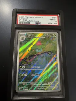PSA 10 GEM MT Ivysaur SV 151 Illustration Rare 167/165 Pokemon Card English 2023 - Image 1