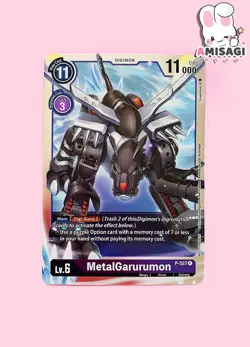 Digimon Trading Card MetalGarurumo P-07 P Alt Art PROMO Karte Tournament Pack - Image 1