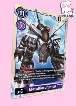 Digimon Trading Card MetalGarurumo P-07 P Alt Art PROMO Karte Tournament Pack - Image 2
