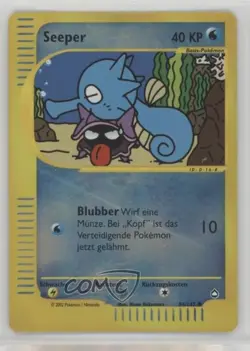 Horsea Reverse Foil Pokemon e-Card Series Aquapolis #84 2002 - Image 1