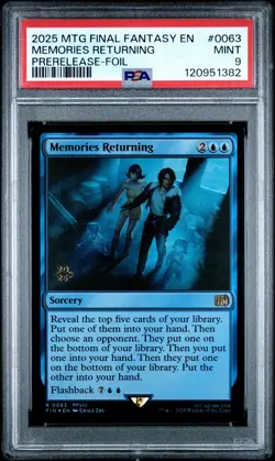 Memories Returning #0063 2025 Magic MTG Final Fantasy Prerelease-Foil PSA 9 - Image 1