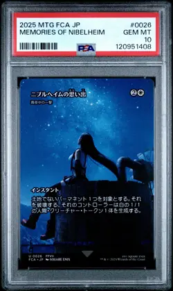 Memories Of Nibelheim #0026 MTG Japanese Final Fantasy: Through The Ages PSA 10 - Image 1