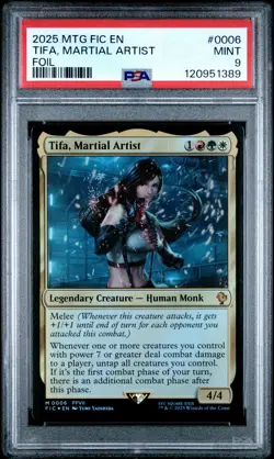 Tifa, Martial Artist #0006 2025 Magic MTG Final Fantasy Commander Foil PSA 9 - Image 1