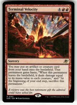 TERMINAL VELOCITY R MAGIC THE GATHERING MTG EDGE OF ETERNITIES 163 NM - Image 1