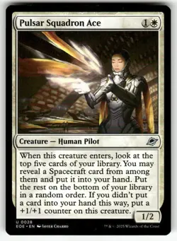 PULSAR SQUADRON ACE U MAGIC THE GATHERING MTG EDGE OF ETERNITIES 28 NM - Image 1