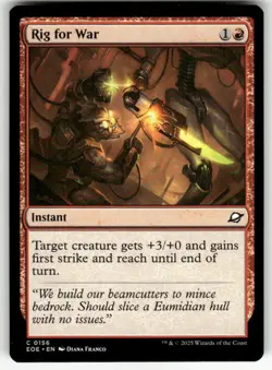 RIG FOR WAR C MAGIC THE GATHERING MTG EDGE OF ETERNITIES 156 NM - Image 1