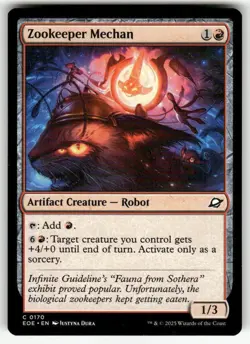ZOOKEEPER MECHAN C MAGIC THE GATHERING MTG EDGE OF ETERNITIES 170 NM - Image 1