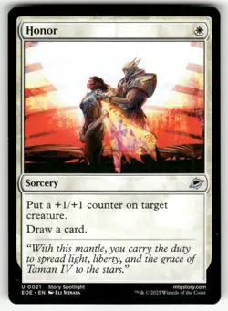 HONOR U MAGIC THE GATHERING MTG EDGE OF ETERNITIES 21 NM - Image 1