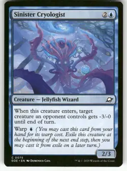 SINISTER CRYOLOGIST C MAGIC THE GATHERING MTG EDGE OF ETERNITIES 75 NM - Image 1