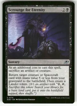 SCROUNGE FOR ETERNITY U MAGIC THE GATHERING MTG EDGE OF ETERNITIES 114 NM - Image 1