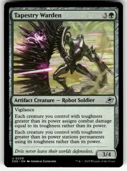 TAPESTRY WARDEN U MAGIC THE GATHERING MTG EDGE OF ETERNITIES 209 NM - Image 1