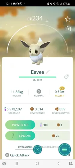 Pokemon Go Shiny Eevee ( XXL) - Image 1
