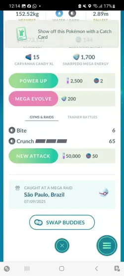 Pokemon Go Shiny Sharpedo ( XXL) - Image 2