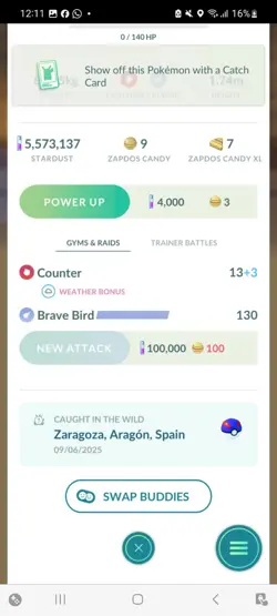 Pokemon Go Legendary Galerian Zapdos ( Normal ) - Image 2