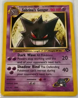 Sabrina's Gengar 29/132 Rare Gym Challenge Pokemon Card MP - Image 1
