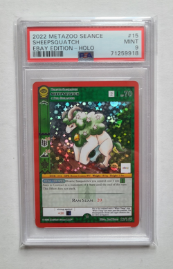 MetaZoo Sheepsquatch PSA 9 MINT Seance Ebay Edition Holo Rare Card #15 VERY RARE - Image 1